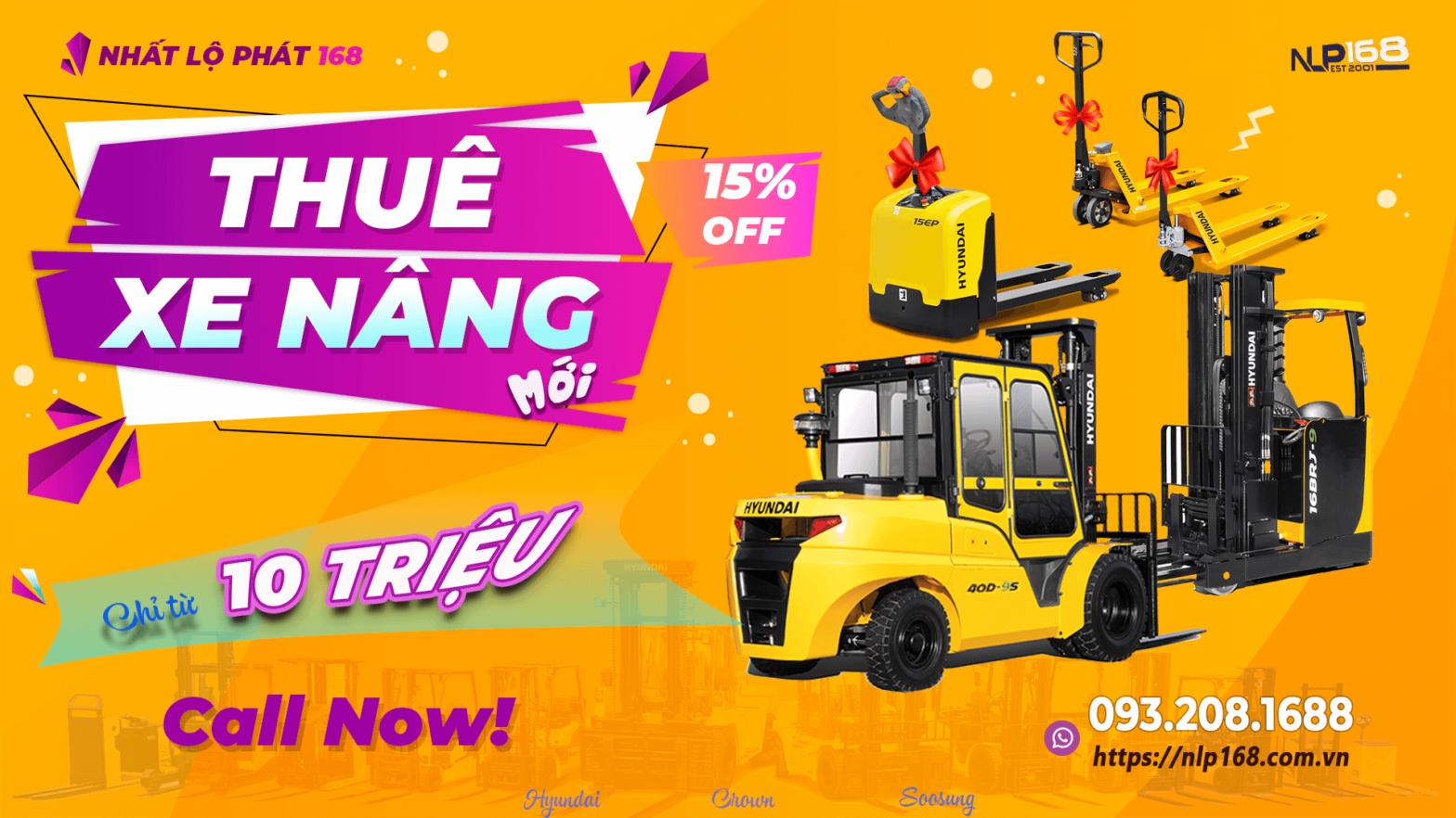 Ưu đãi lớn chỉ 10 triệu đồng khi thuê xe nâng mới