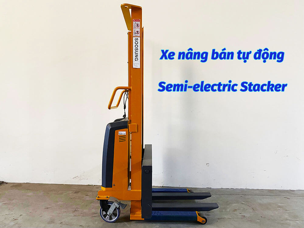 Xe nâng bán tự động Semi Electric Pallet Jack